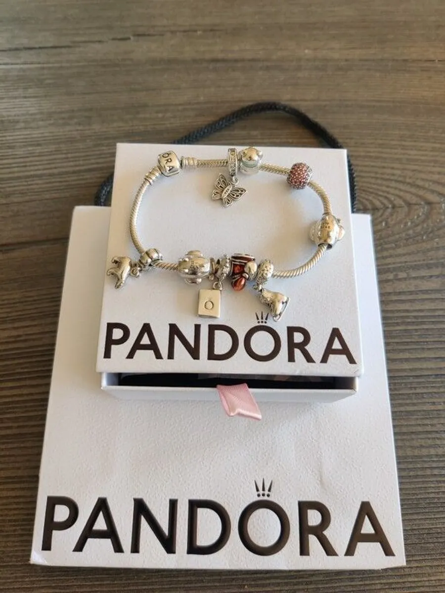 Certified Pandora charm bracelet 9 charms - Image 2