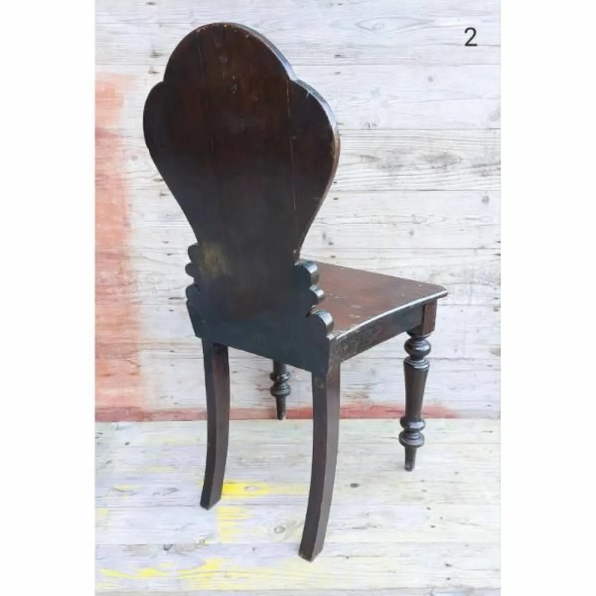 Antique Mahogany Hall Chair – KAS294 - Image 2