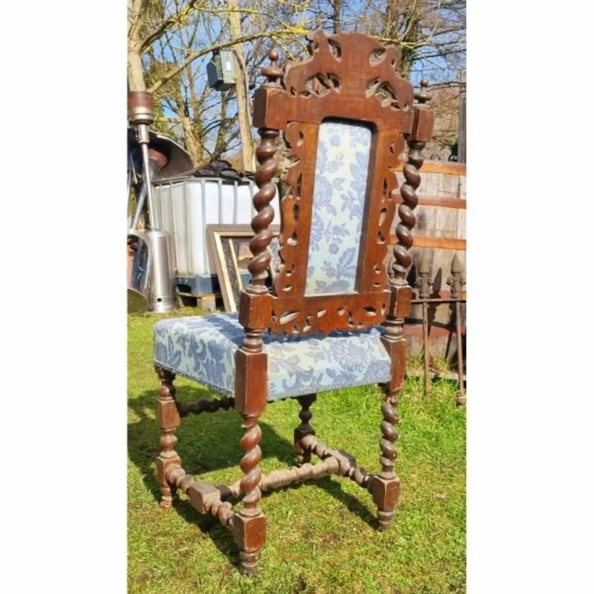 Carved Oak Hall Chair KAS732 - Image 2