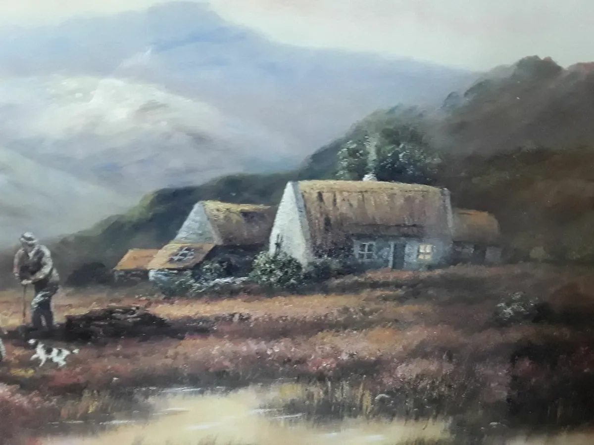 Beautiful large picture in glass frame - Image 2