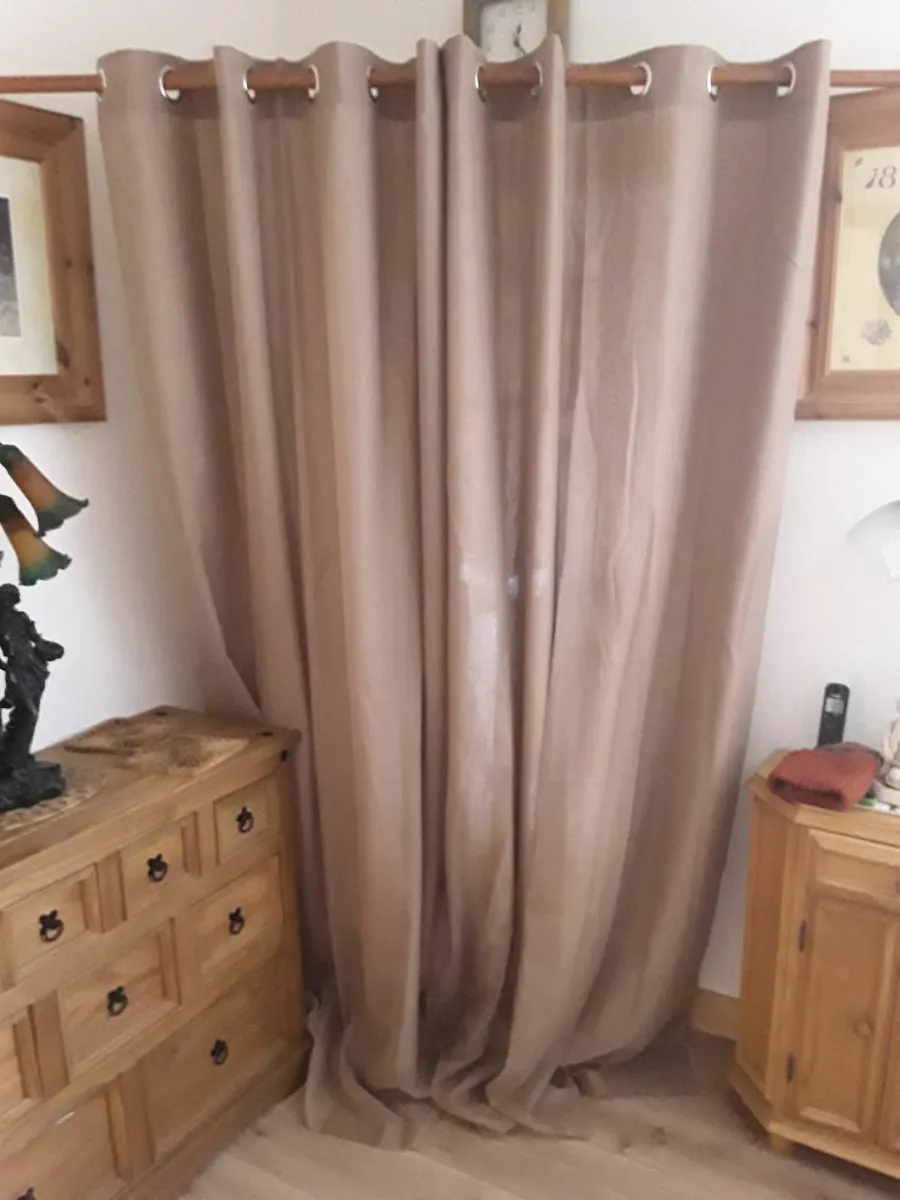 Brand new tanned colour drapes