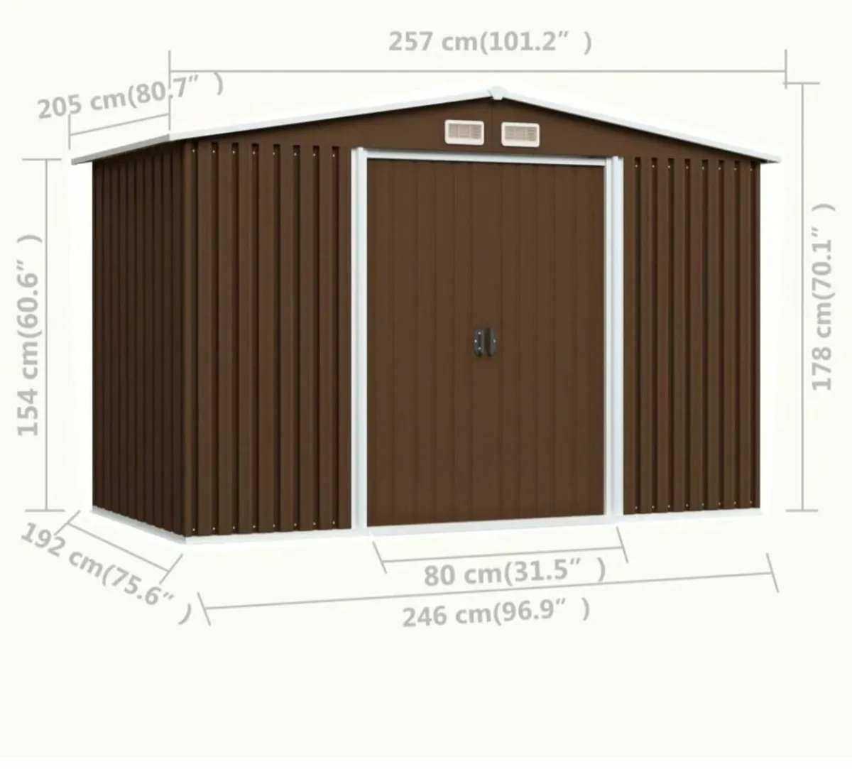 Storage steel shed