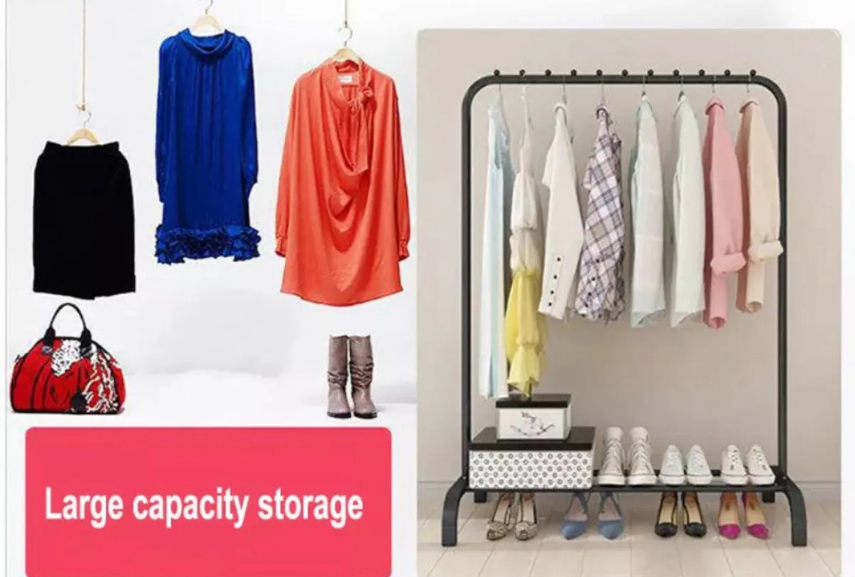 NEW Metal Clothes Rail Rack with Shoe Shelf - Image 2
