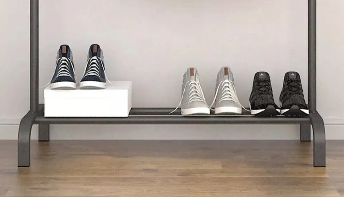 NEW Metal Clothes Rail Rack with Shoe Shelf - Image 3