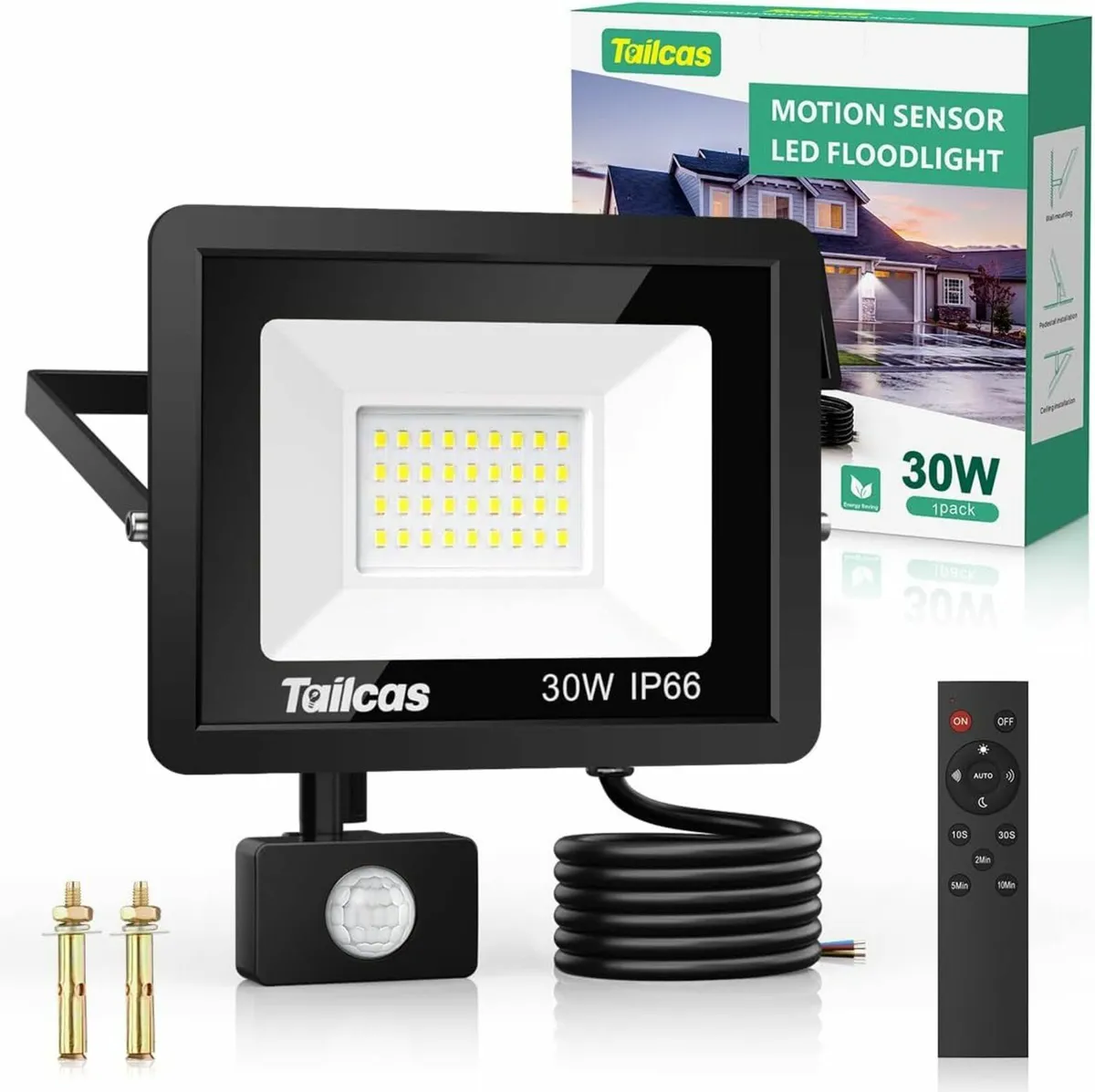 Security Lights Outdoor Motion Sensor, 30W PIR Sec