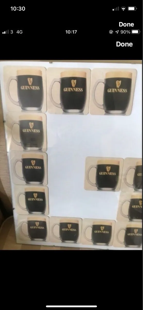 Framed Rare Guinness Vintage Coasters Set - Image 3