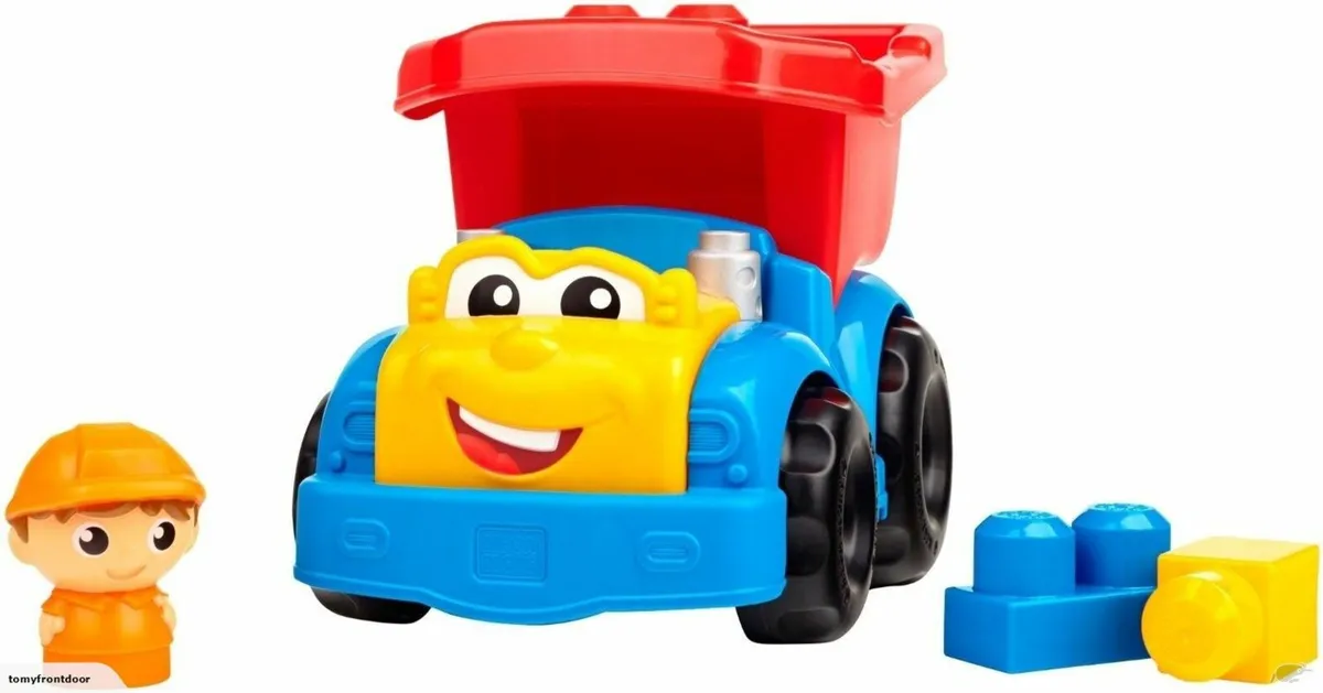 MEGA BLOKS Dylan Dump Truck transporter car sand - Image 2