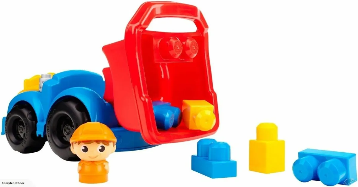 MEGA BLOKS Dylan Dump Truck transporter car sand - Image 4