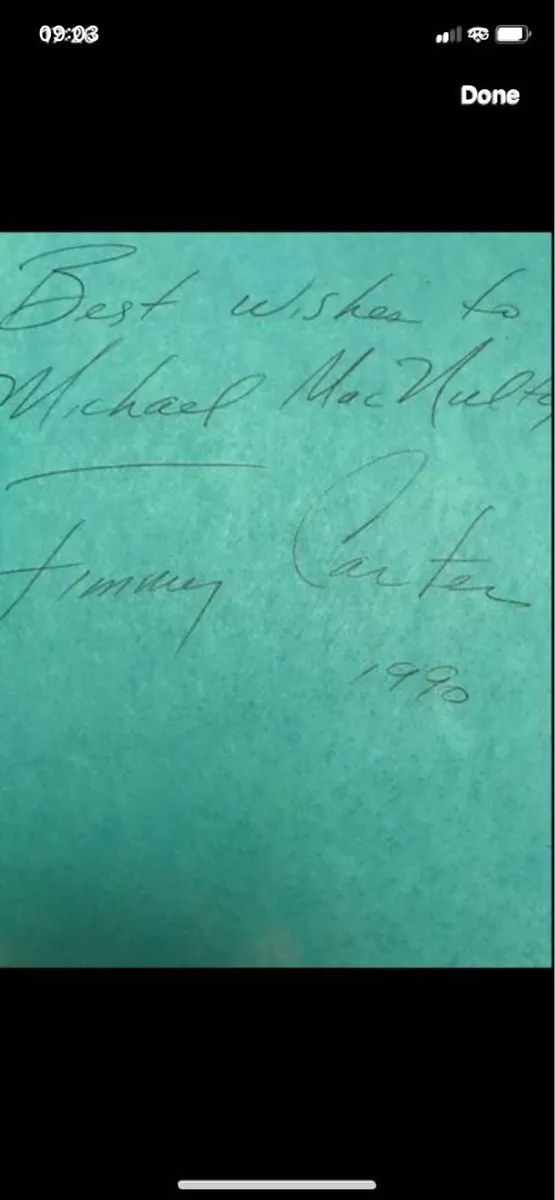 Signed Jimmy Carter - Image 2