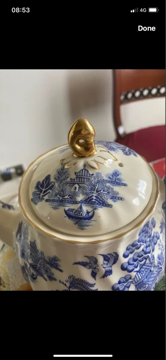 Vintage Sadler Blue Willow Tea Pot - Image 3