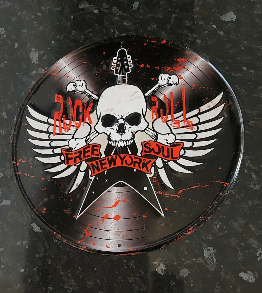 Metal skull sign