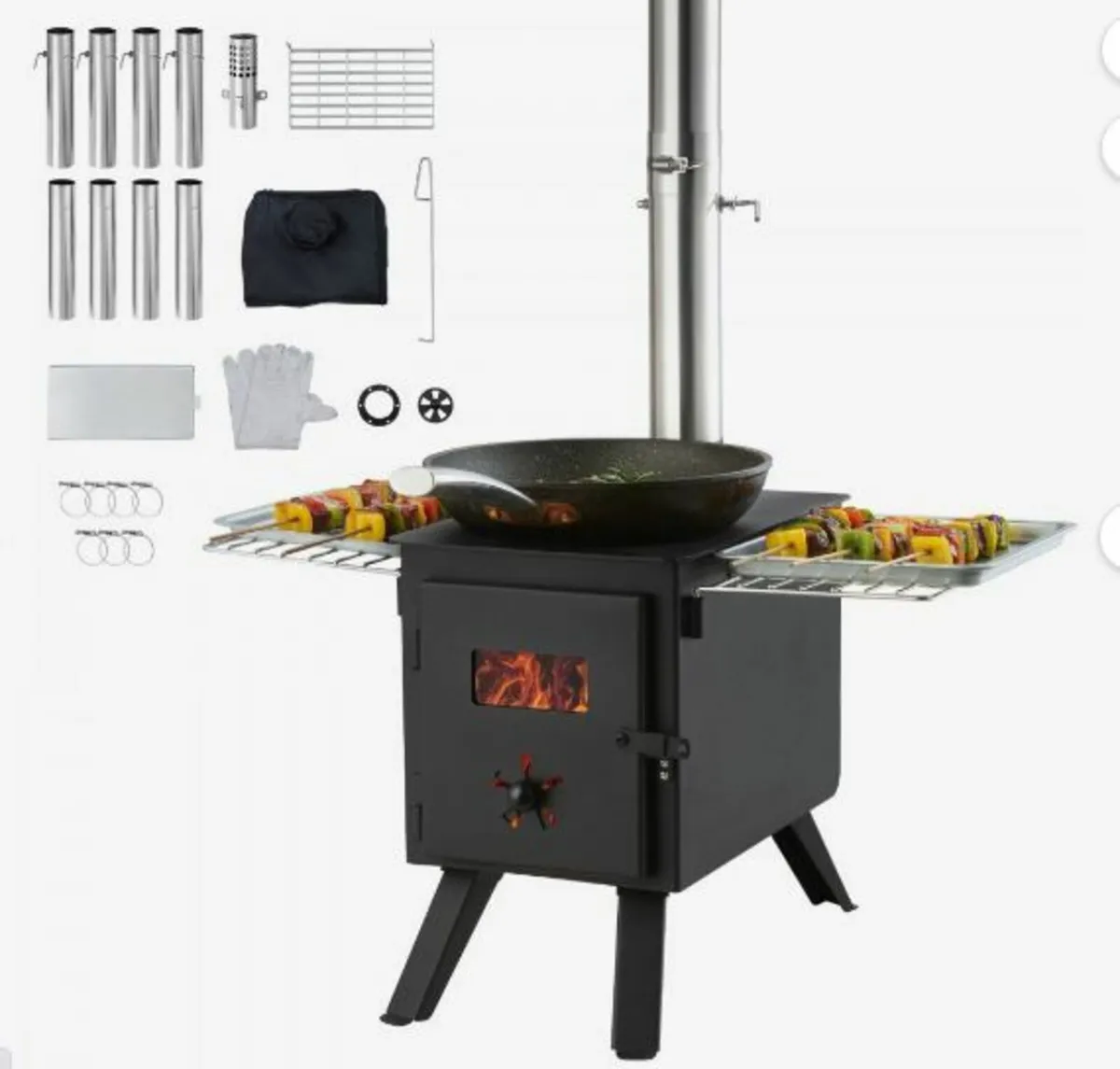 Wood Stove, 86 inch, Alloy Steel Camping - Image 1