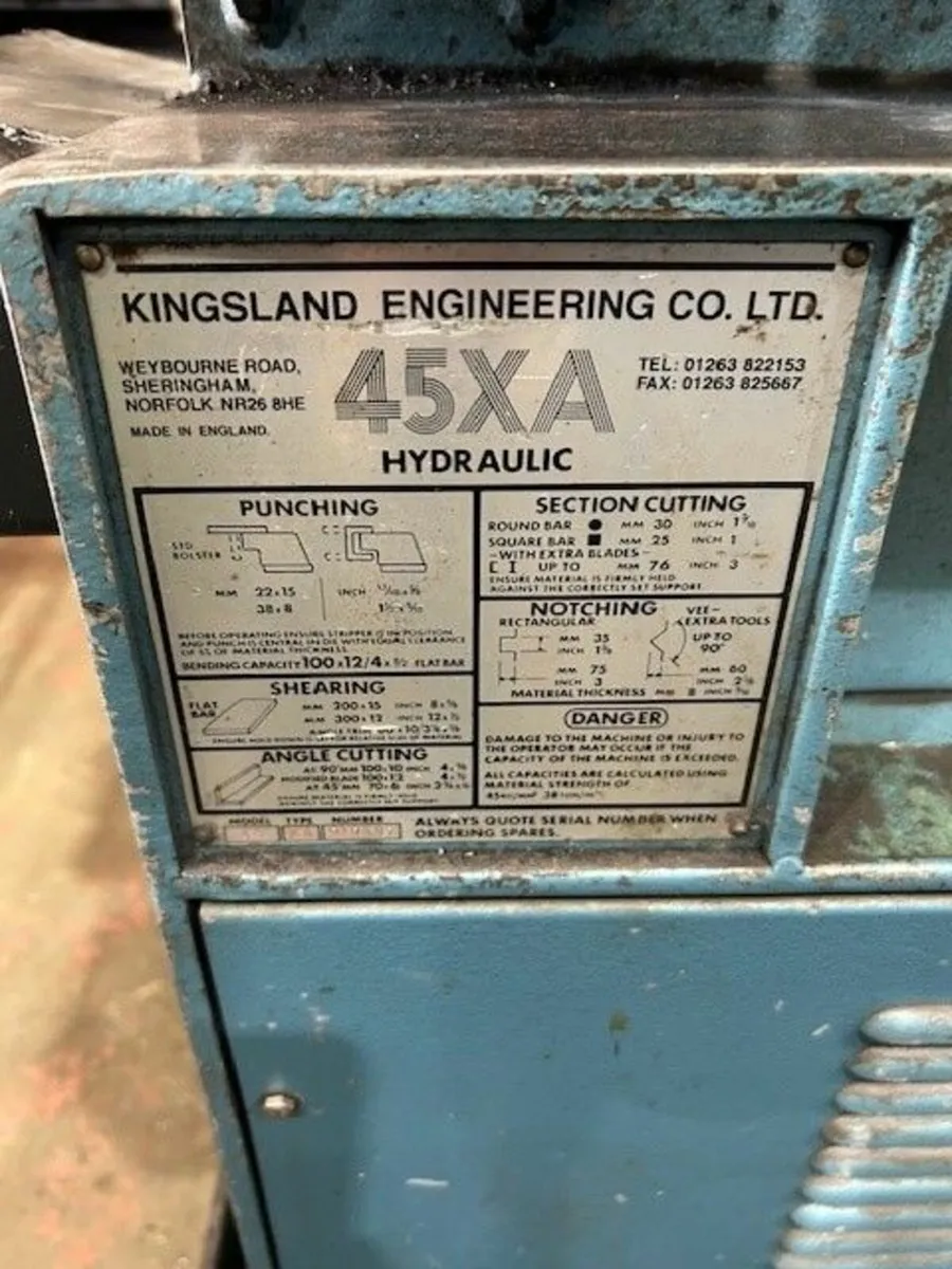 KINGSLAND 45 TON XS IRONWORKER - Image 4