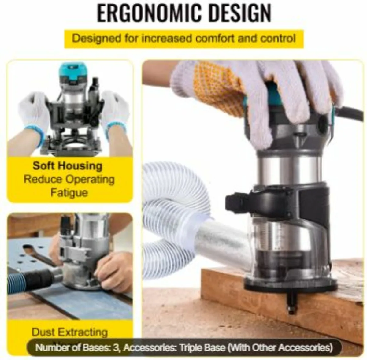 Router Tool, 710W Wood Router, Router for Woodwor - Image 3
