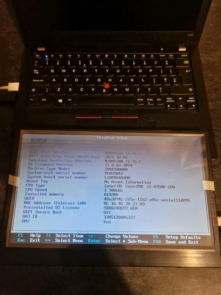 Leovo Thinkpad x280 8th gen i5 - Image 3