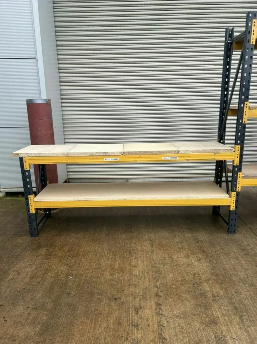 Heavy duty work bench & 3 teir shelving - Image 2
