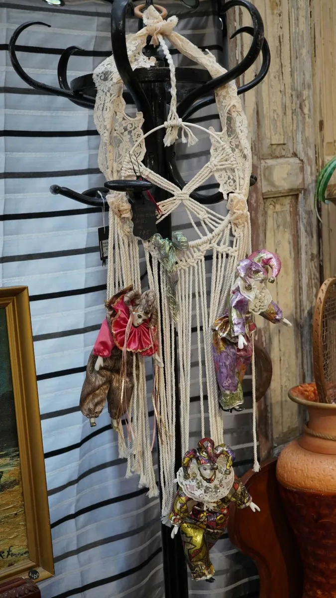 📌Set of 3 Hanging Porcelain Venetian Harlequin Do - Image 1
