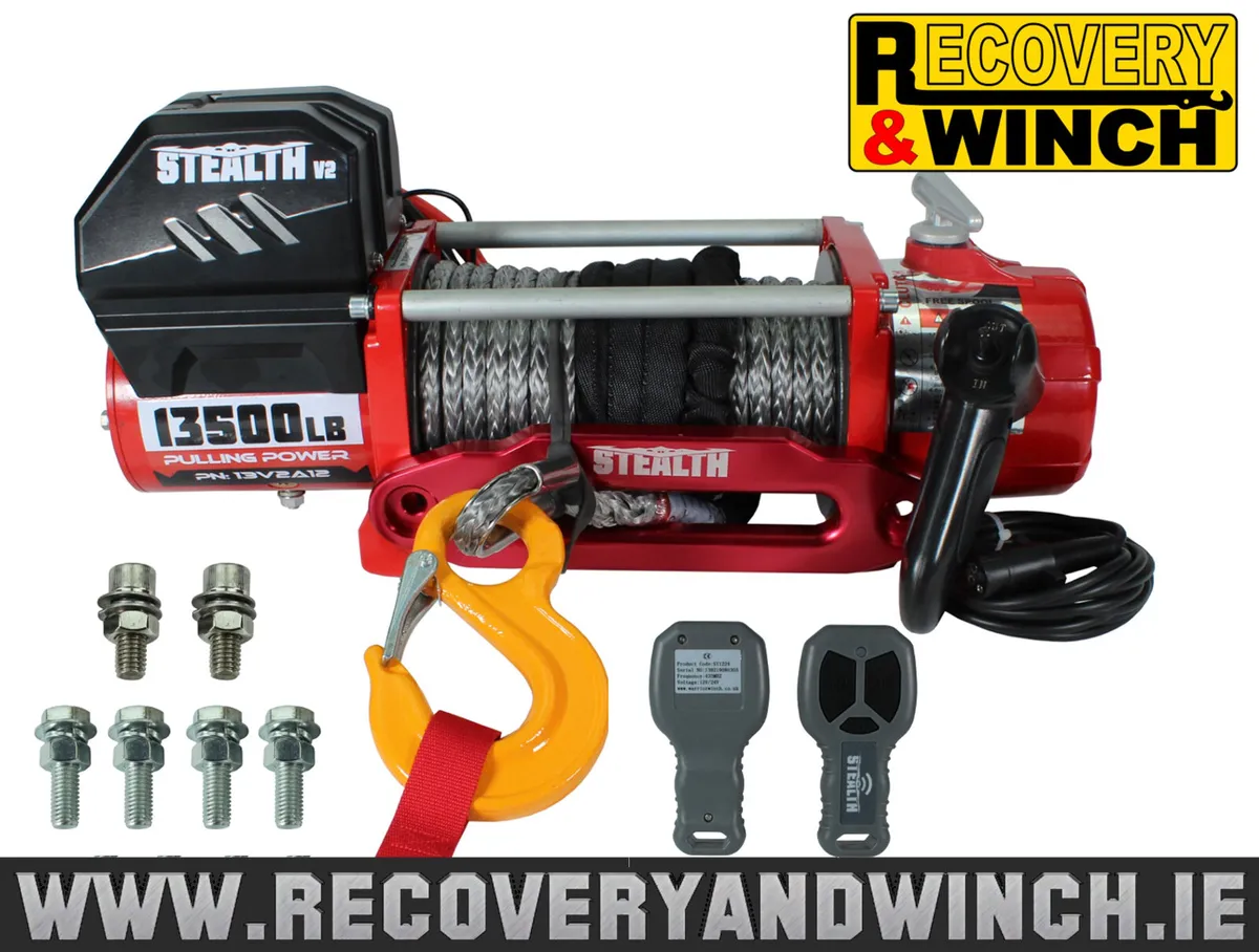 ELECTRIC WINCH-STEALTH 6123kg with SYNTHETIC ROPE - Image 1