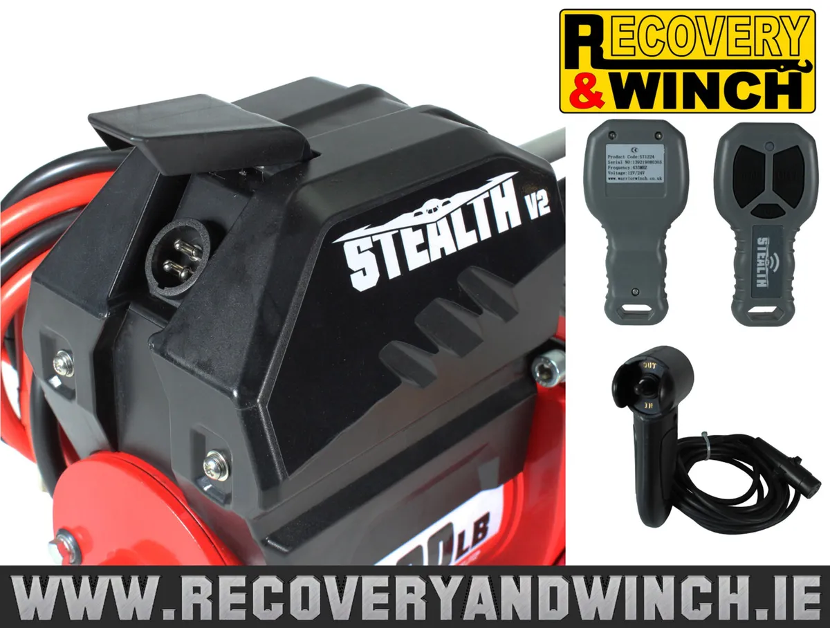 ELECTRIC WINCH-STEALTH 6123kg with SYNTHETIC ROPE - Image 2