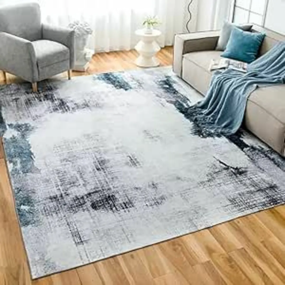 Rug Modern Abstract Design Large Blue160x230 - Image 2