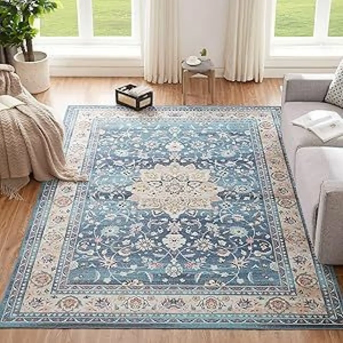 Classic Large Rugs Living Room Blue 160x230cm - Image 2