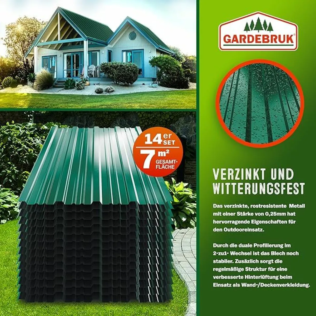 4 x Metal Roof Sheets - Image 2