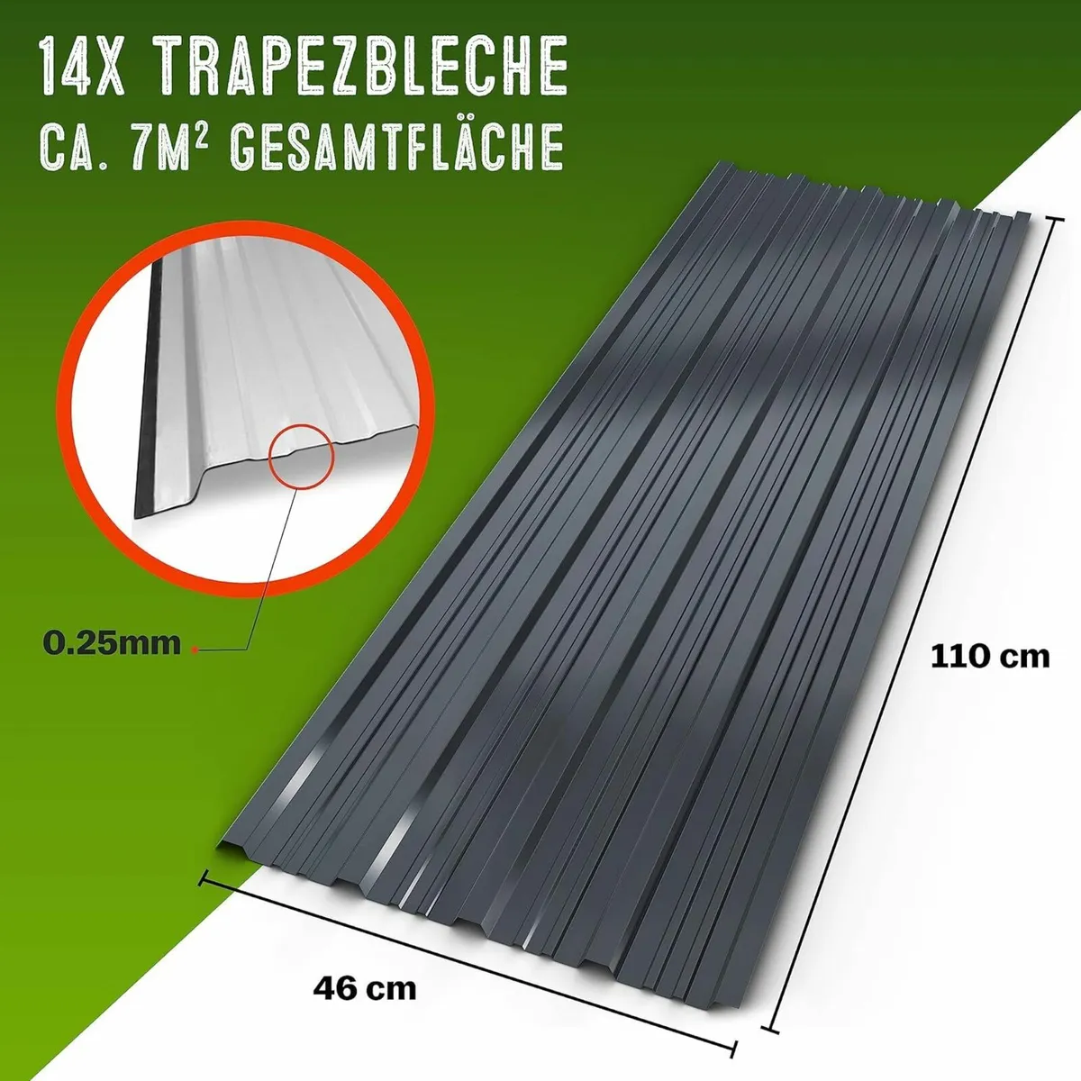 4 x Metal Roof Sheets - Image 3