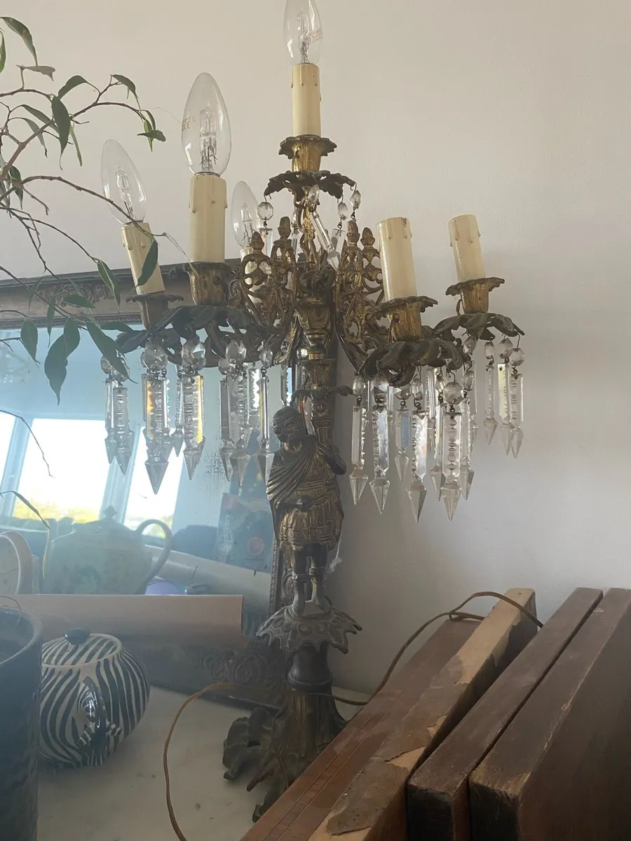 (Pending collection) French Brass chandelier - Image 1