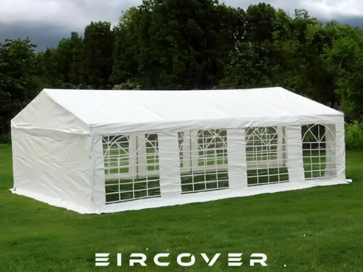 Marquee 4m x 8m PE cover (13' - 26') FREE Delivery - Image 1