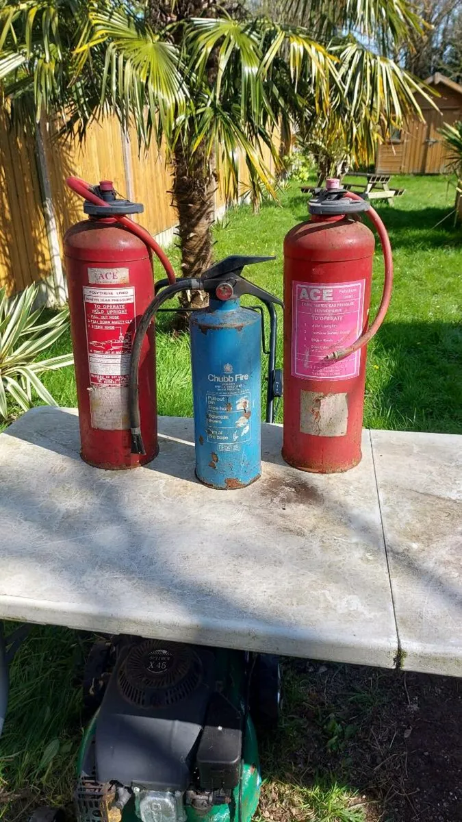 Three Fire Extinguishers. - Image 1