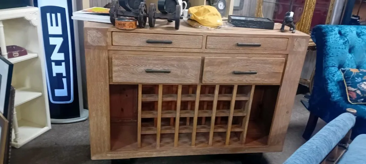 Modern Bleach Wood Sideboard