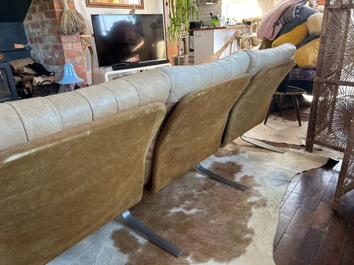 Stunning Vintage Danish Mid Century Ebbe Gehl & Soren Nissen 3seater Sofa, Lounge Chair & Footstool - Image 3