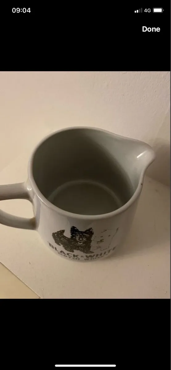 Rare Black & White Scotch Ceramic Jug - Image 2