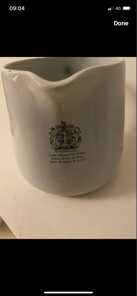 Rare Black & White Scotch Ceramic Jug - Image 3