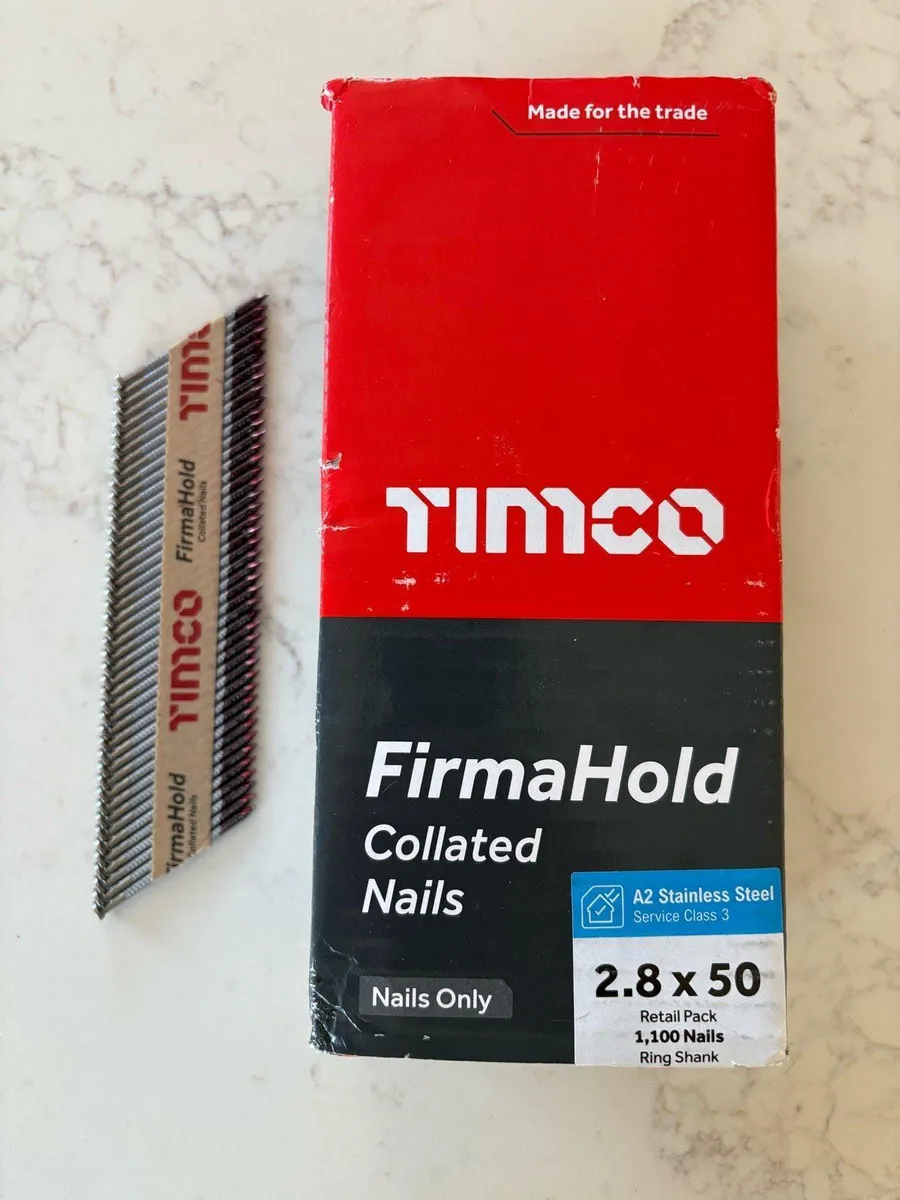 Timco Stainless Steel 50mm Collated Nails - Image 1