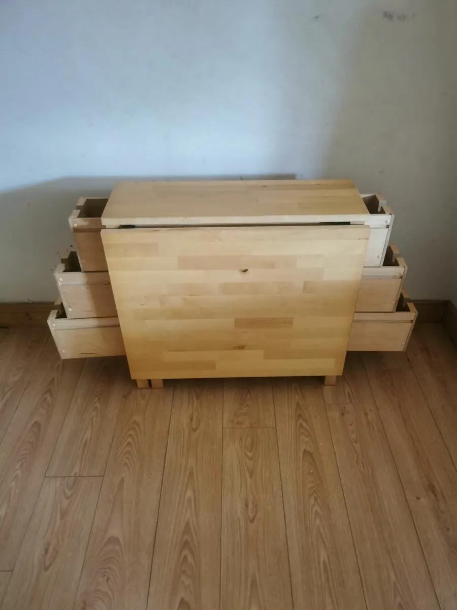 Oak Solid Quality leaf foldable kitchen table - Image 4