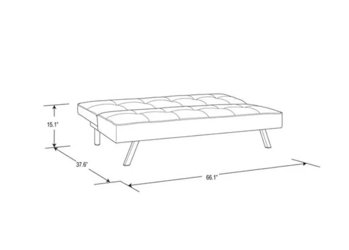 Black Modern Folding 3 Seater Fabric Sofa Bed - Image 4