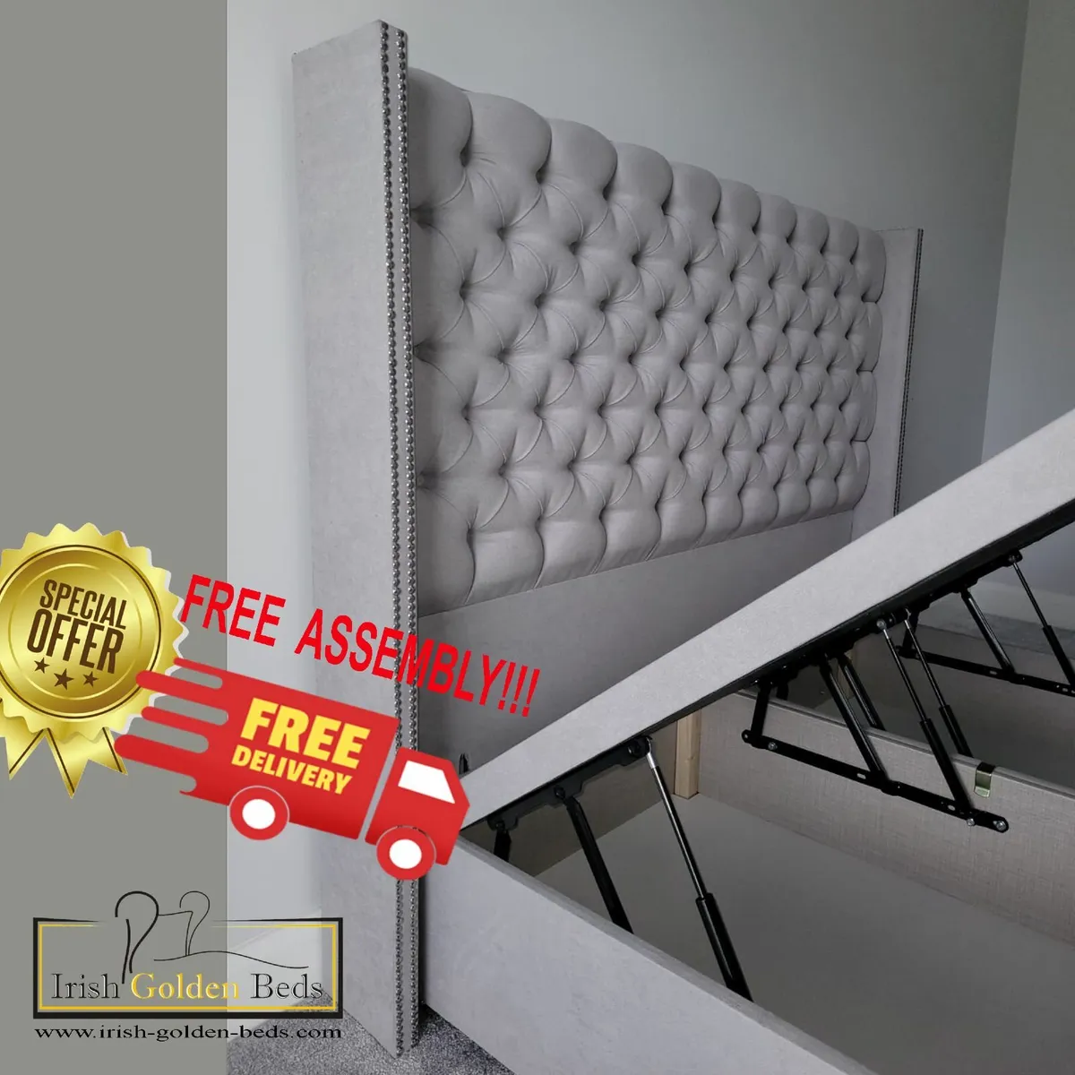 Ottoman Storage Bed Gas Lift Frame Base End Lift O - Image 2