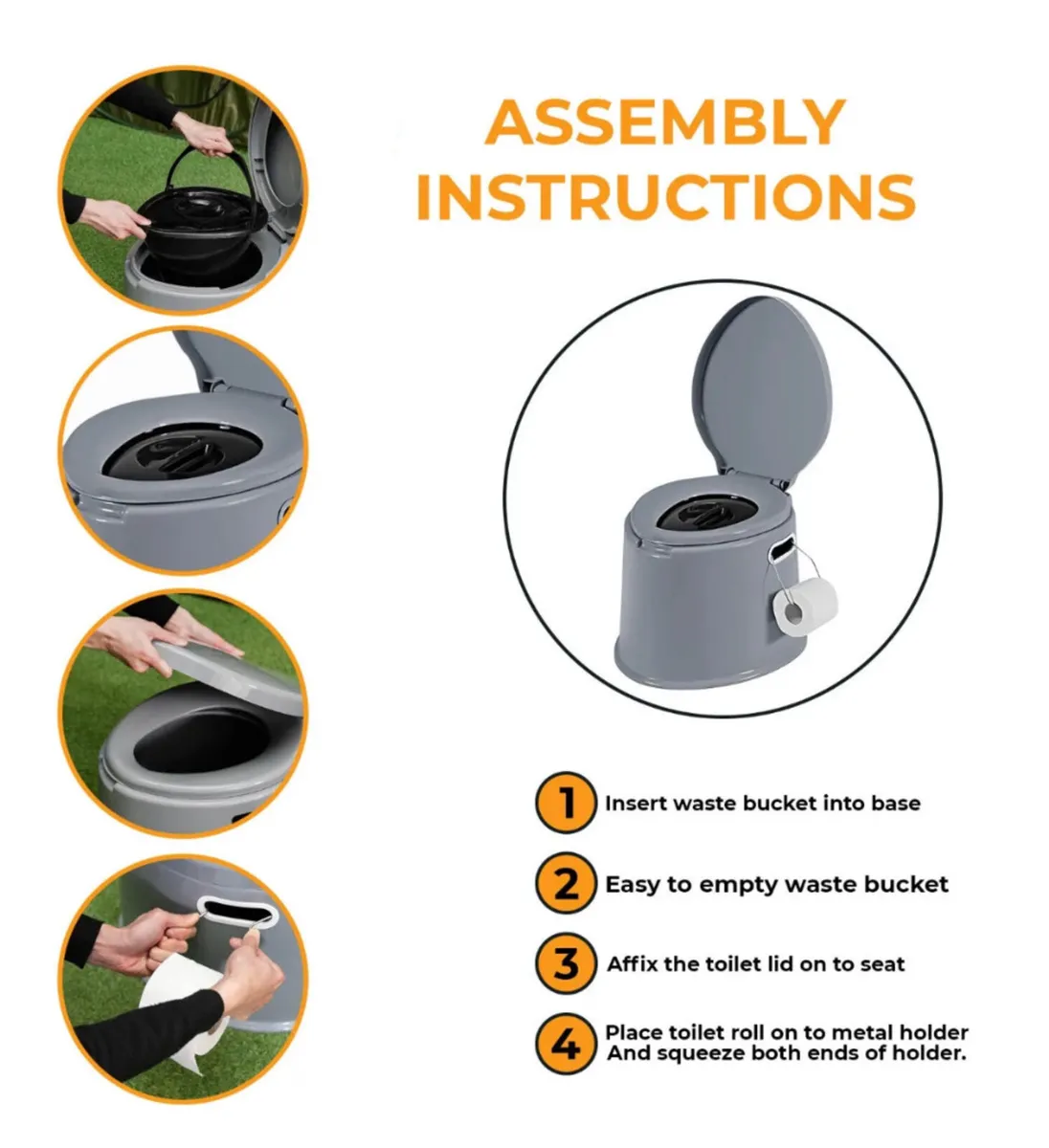 6 Litre Portable Camping Toilet NEW - Image 2