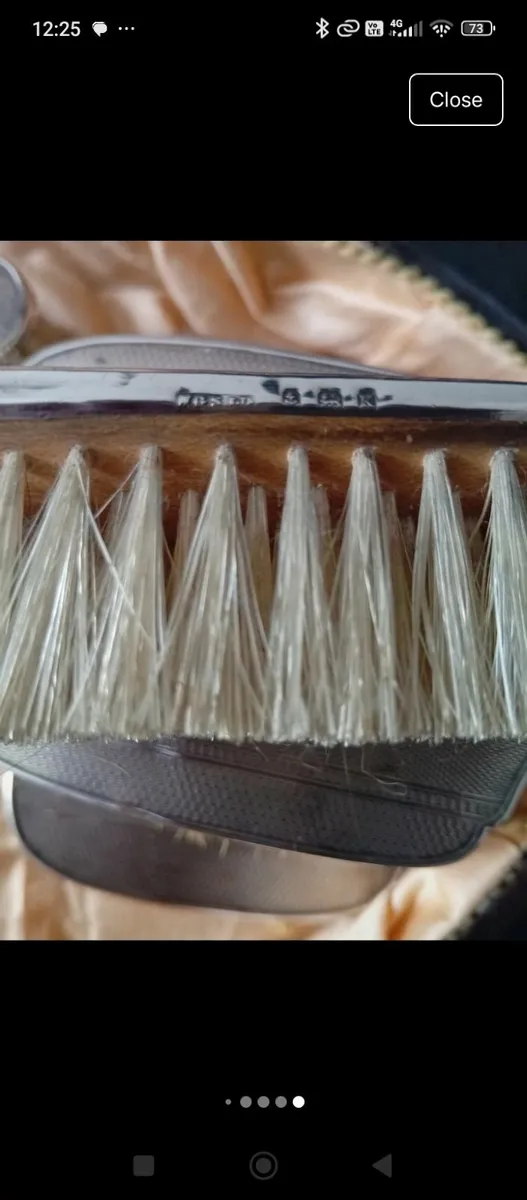 Antique silver vanity set - Image 4