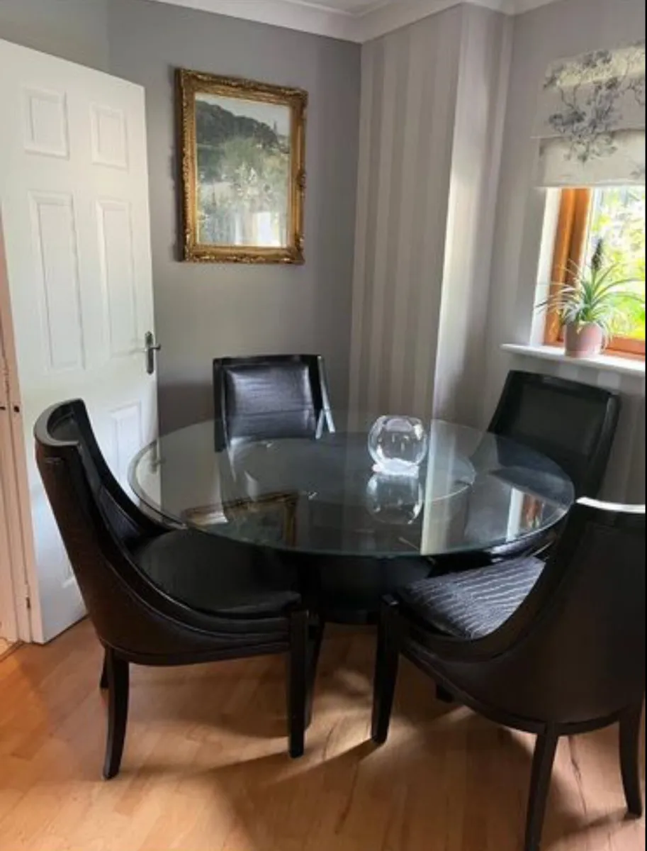 Glass table and chairs Ashley Furniture - Image 1