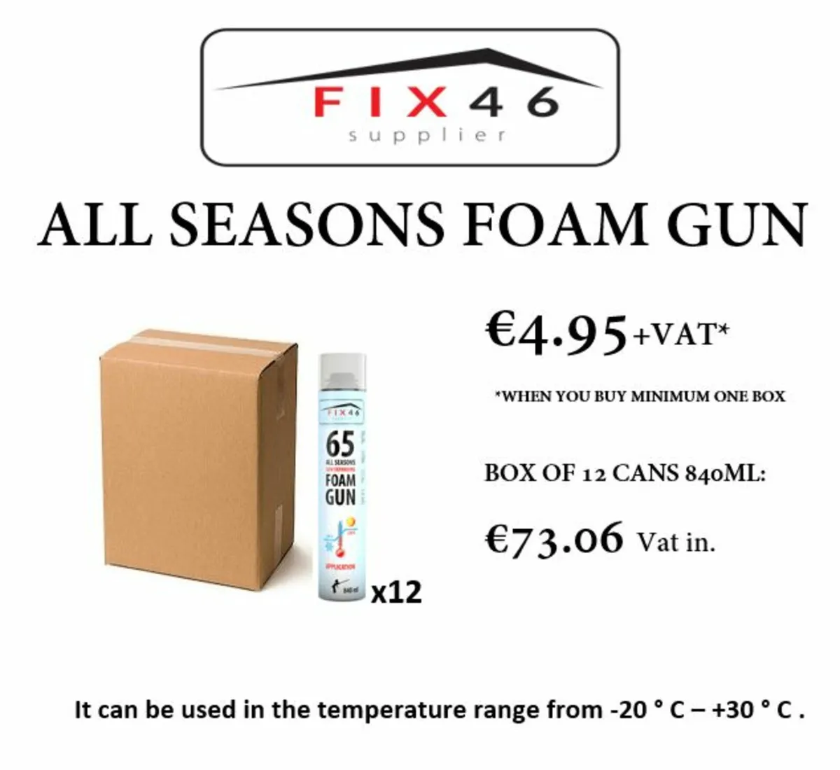 All Seasons 65 Low Expanding Foam €4.95 + Vat/can - Image 3