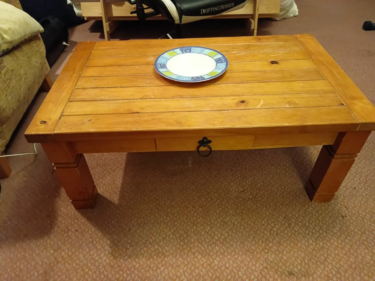 Solid pine coffee table