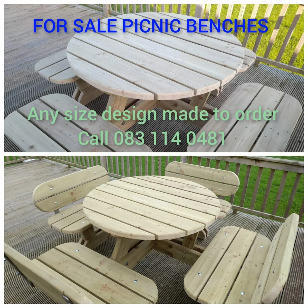 PICNIC BENCHES FOR SALE - Image 1