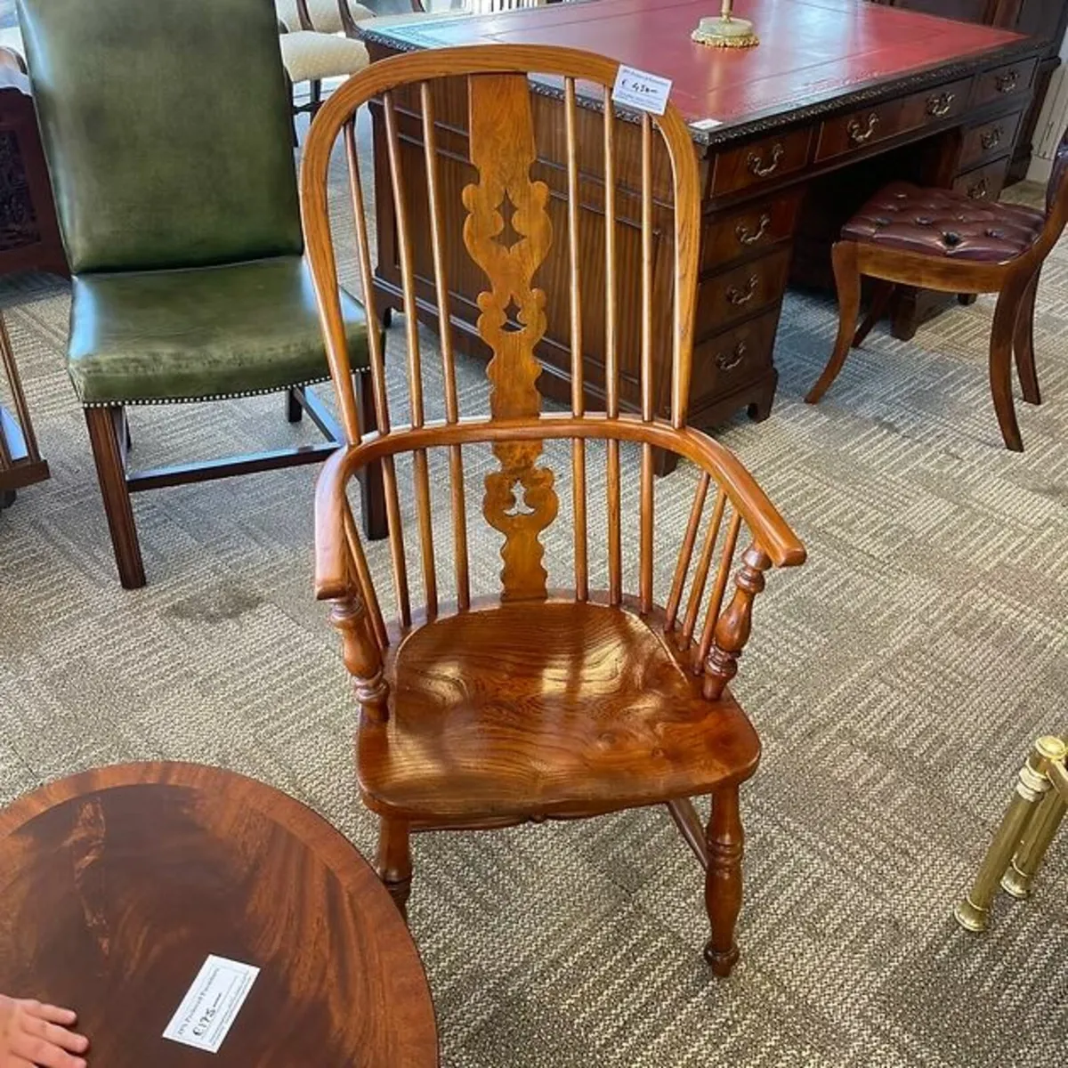 Vintage oak Windsor occasional seating chair