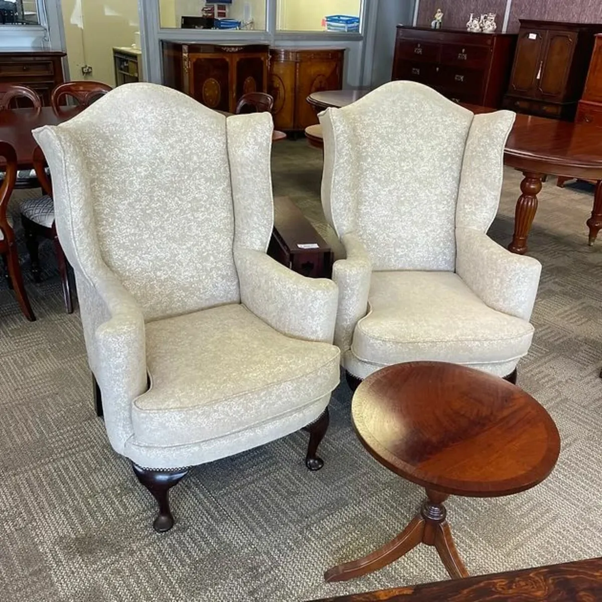 A pair of 18th Century George III wing chairs - Image 1