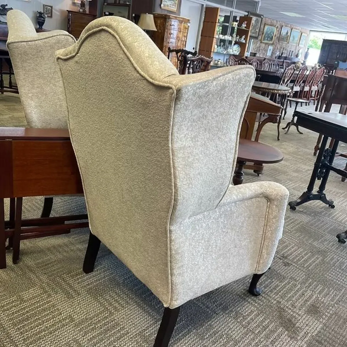 A pair of 18th Century George III wing chairs - Image 3