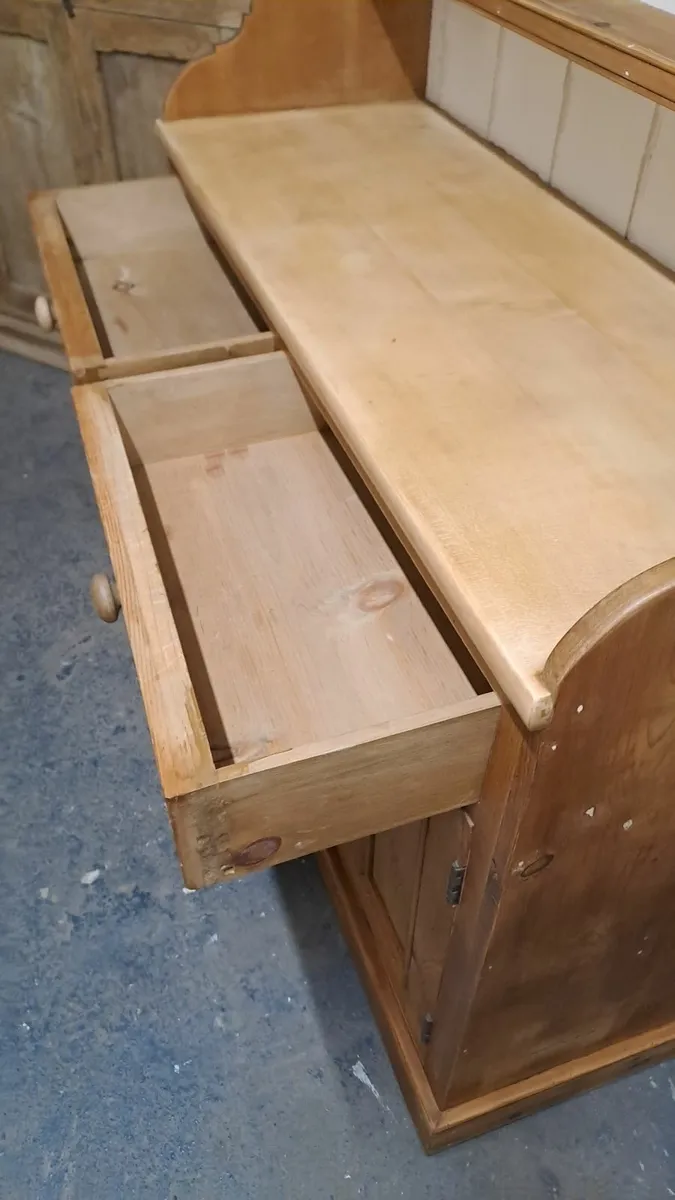 Vintage Irish pine kitchen dresser - Image 2
