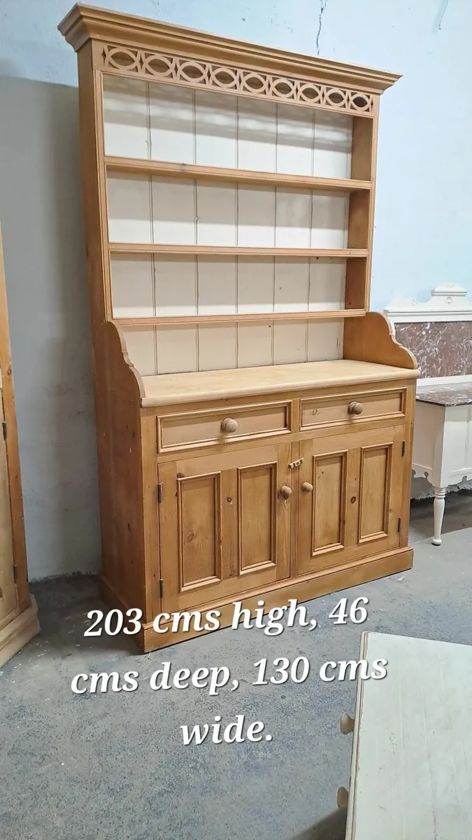 Vintage Irish pine kitchen dresser - Image 3