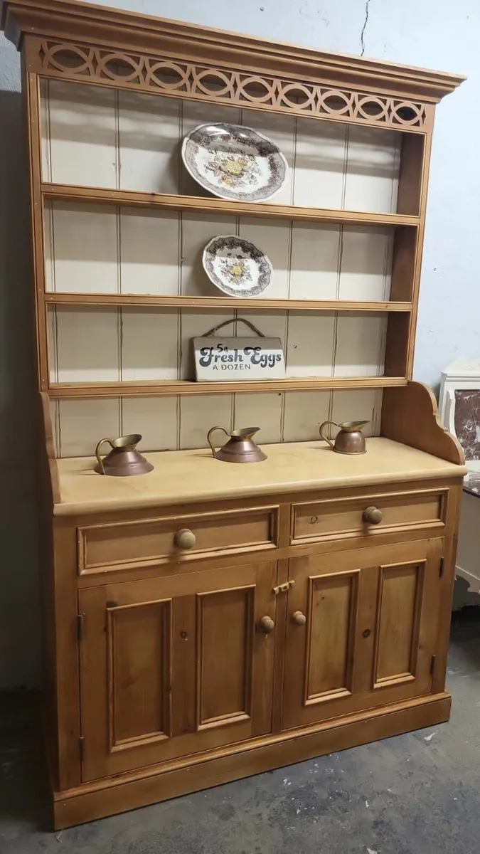 Vintage Irish pine kitchen dresser - Image 1